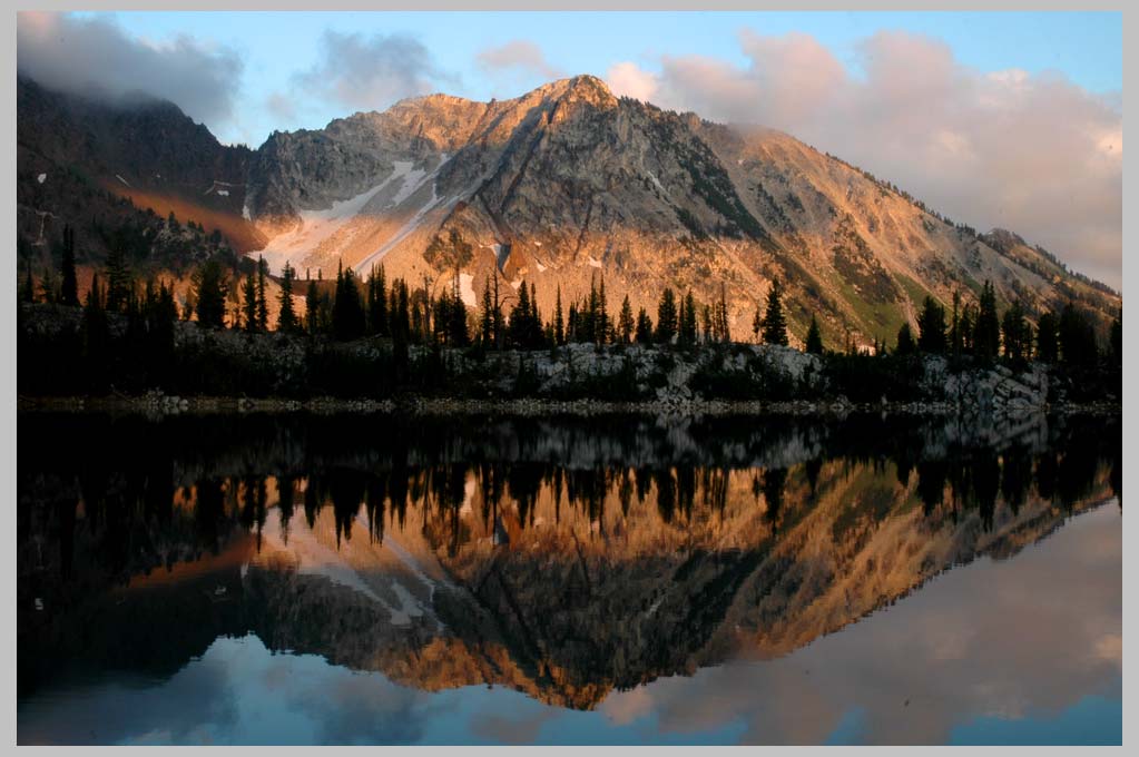CLIFF CREGO | Granite Mountain at Muir Lake—last light looking East, South Wallowas