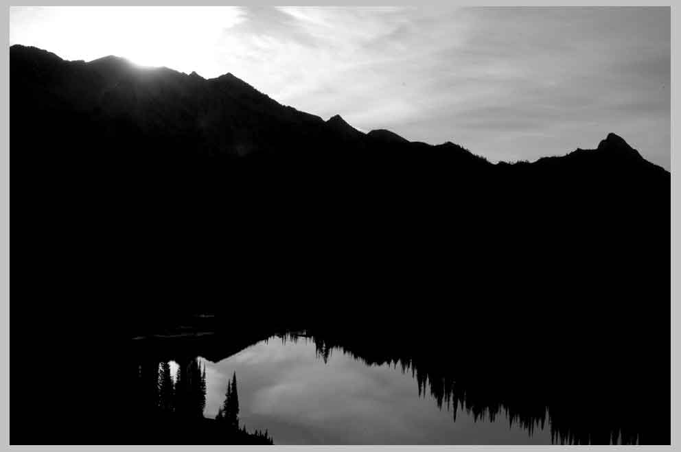 CLIFF CFEGO | SUNSIGHT! 6:56 AM Hidden Lake, Eagle Cap Wilderness—Alpine Lake at ± 2200 meters (7173 feet)