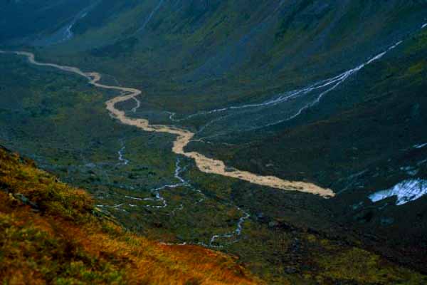 Glacier Stream, Fall Storm